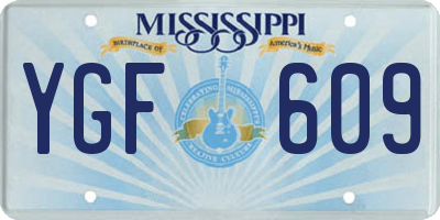 MS license plate YGF609