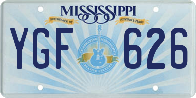 MS license plate YGF626