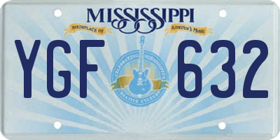 MS license plate YGF632