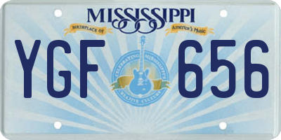 MS license plate YGF656