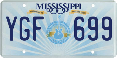 MS license plate YGF699