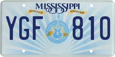 MS license plate YGF810