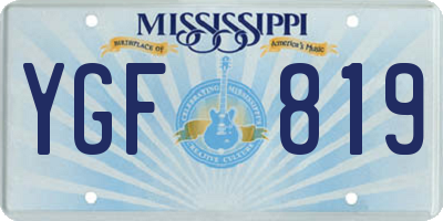 MS license plate YGF819