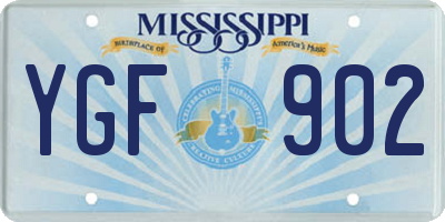 MS license plate YGF902