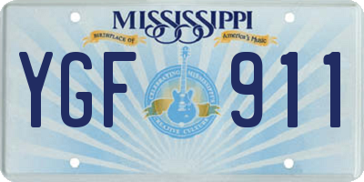 MS license plate YGF911
