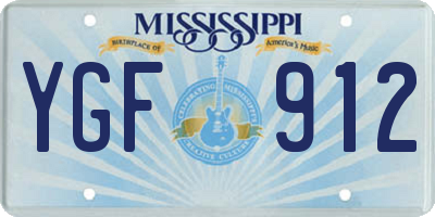MS license plate YGF912
