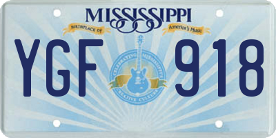MS license plate YGF918