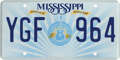 MS license plate YGF964