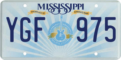 MS license plate YGF975
