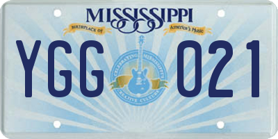 MS license plate YGG021