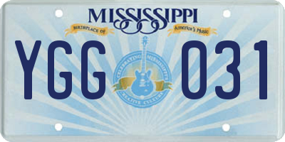 MS license plate YGG031
