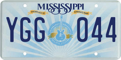 MS license plate YGG044