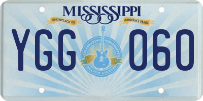 MS license plate YGG060