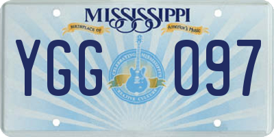 MS license plate YGG097