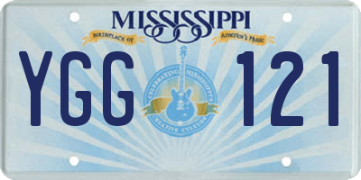 MS license plate YGG121