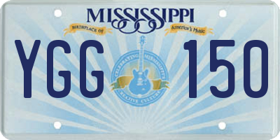 MS license plate YGG150
