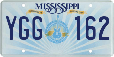 MS license plate YGG162