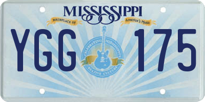 MS license plate YGG175