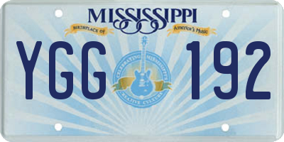 MS license plate YGG192