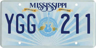 MS license plate YGG211