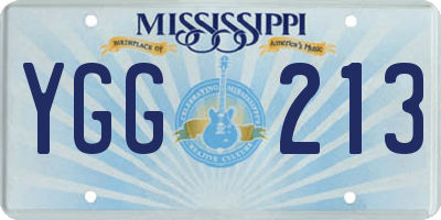 MS license plate YGG213