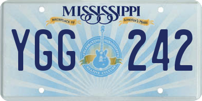 MS license plate YGG242