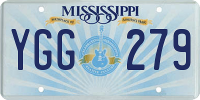 MS license plate YGG279