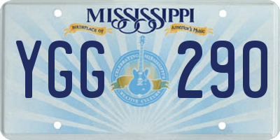 MS license plate YGG290