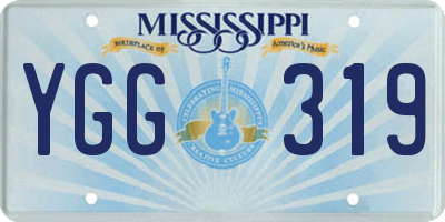 MS license plate YGG319