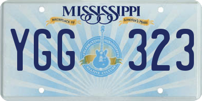 MS license plate YGG323
