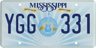 MS license plate YGG331