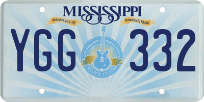 MS license plate YGG332