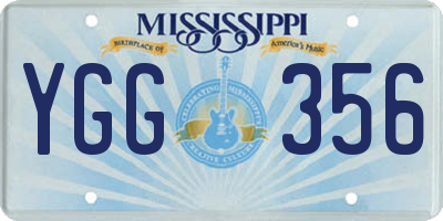 MS license plate YGG356