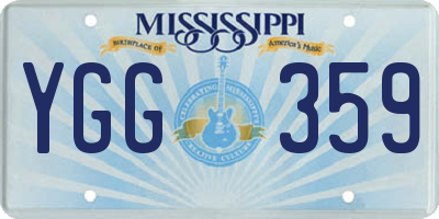 MS license plate YGG359