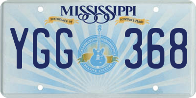 MS license plate YGG368