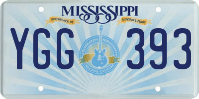 MS license plate YGG393