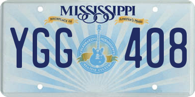 MS license plate YGG408