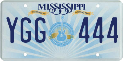 MS license plate YGG444