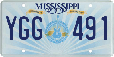MS license plate YGG491