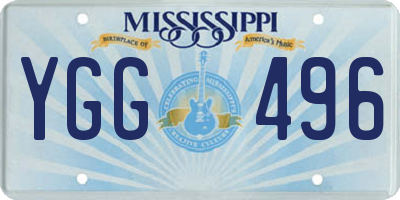 MS license plate YGG496
