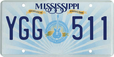 MS license plate YGG511