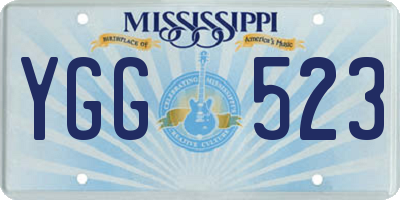 MS license plate YGG523