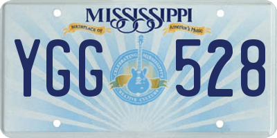 MS license plate YGG528