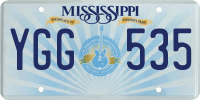 MS license plate YGG535