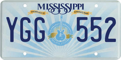 MS license plate YGG552