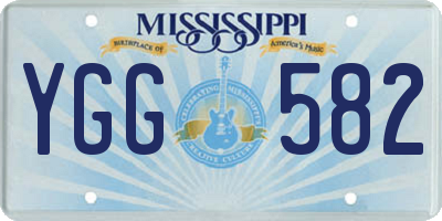 MS license plate YGG582
