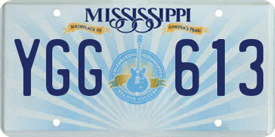 MS license plate YGG613