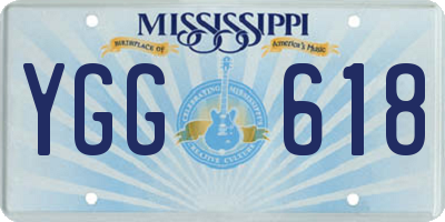 MS license plate YGG618