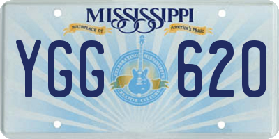 MS license plate YGG620