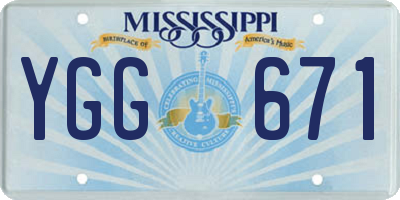 MS license plate YGG671